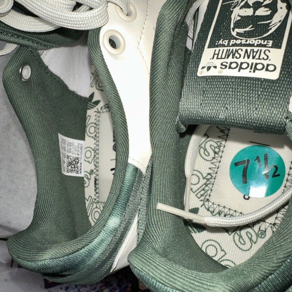 Adidas x Parley Stan Smith Endorsed  Shoes White Green Sneakers Men Size 7.5 New - Picture 7 of 9